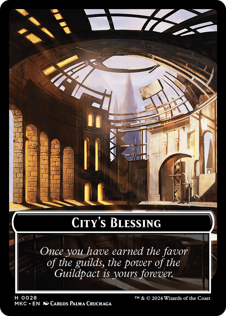 City's Blessing // Zombie Double-Sided Token [Murders at Karlov Manor Commander Tokens] | Lots Moore NSW