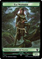 Elf Warrior // Treasure Double Sided Token [The Lord of the Rings: Tales of Middle-Earth Commander Tokens] | Lots Moore NSW