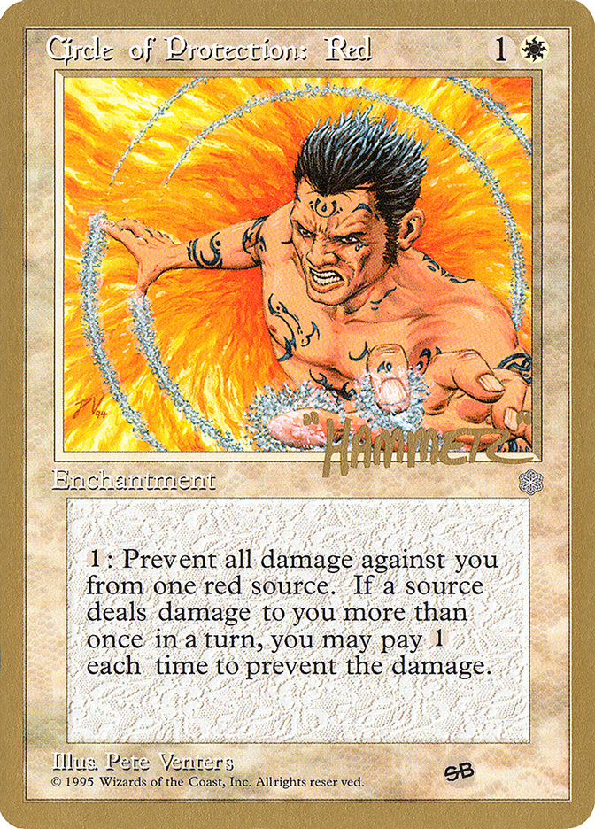 Circle of Protection: Red (Shawn "Hammer" Regnier) (SB) [Pro Tour Collector Set] | Lots Moore NSW