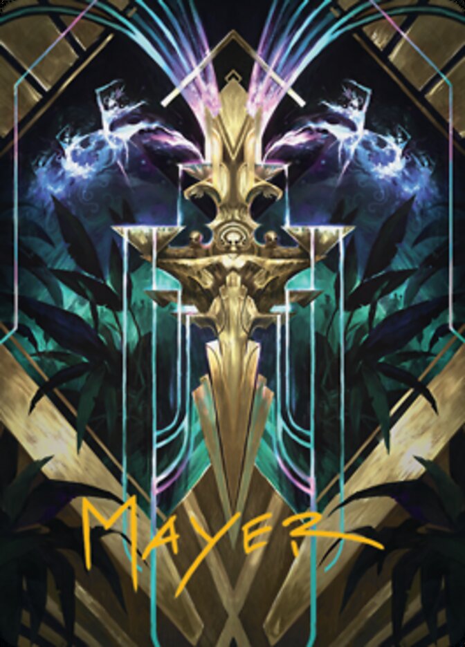 Halo Fountain Art Card (Gold-Stamped Signature) [Streets of New Capenna Art Series] | Lots Moore NSW