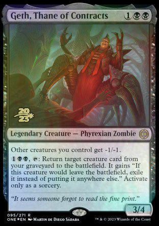 Geth, Thane of Contracts [Phyrexia: All Will Be One Prerelease Promos] | Lots Moore NSW