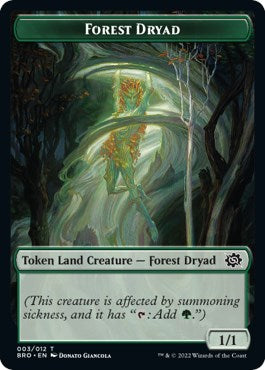 Powerstone // Forest Dryad Double-Sided Token [The Brothers' War Tokens] | Lots Moore NSW