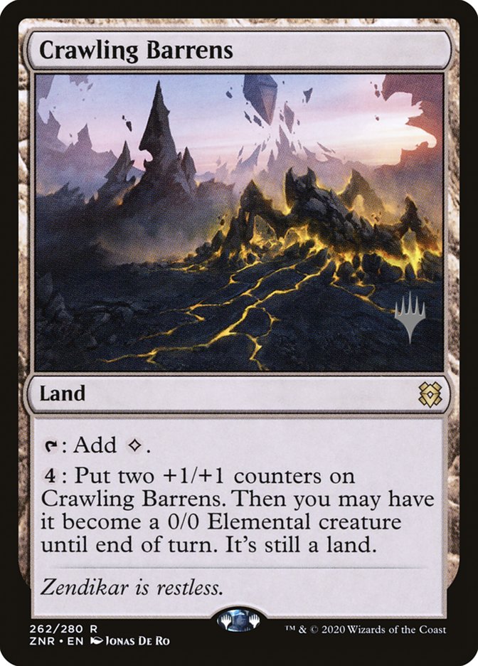 Crawling Barrens (Promo Pack) [Zendikar Rising Promos] | Lots Moore NSW