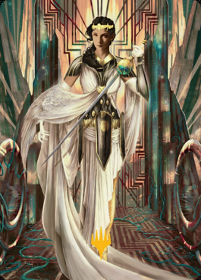 Elspeth Resplendent 2 Art Card (Gold-Stamped Signature) [Streets of New Capenna Art Series] | Lots Moore NSW