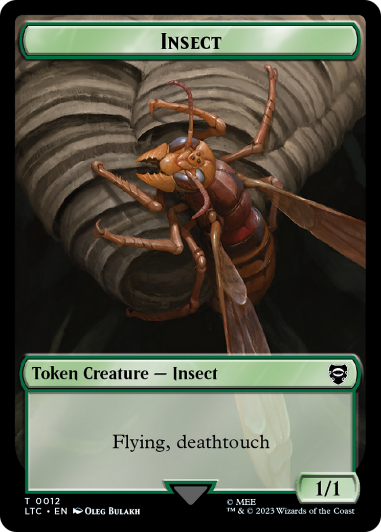 Elf Warrior // Insect Double Sided Token [The Lord of the Rings: Tales of Middle-Earth Commander Tokens] | Lots Moore NSW