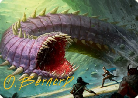 Purple Worm Art Card (Gold-Stamped Signature) [Dungeons & Dragons: Adventures in the Forgotten Realms Art Series] | Lots Moore NSW