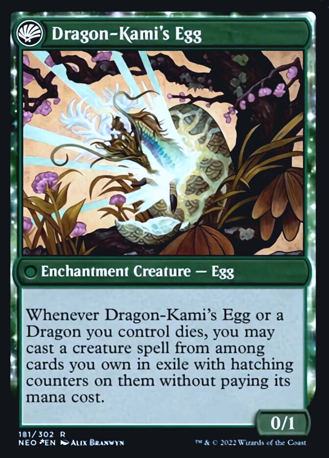 The Dragon-Kami Reborn // Dragon-Kami's Egg [Kamigawa: Neon Dynasty Prerelease Promos] | Lots Moore NSW