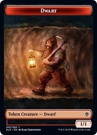 Dwarf // Food (17) Double-sided Token [Throne of Eldraine Tokens] | Lots Moore NSW