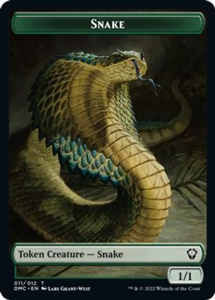 Snake // Hydra Double-sided Token [Dominaria United Commander Tokens] | Lots Moore NSW