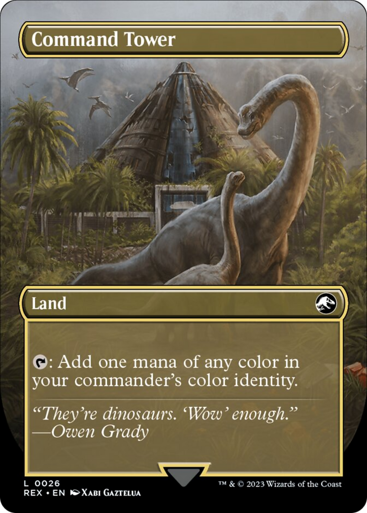 Command Tower // Commander Tower (Borderless) [Jurassic World Collection] | Lots Moore NSW