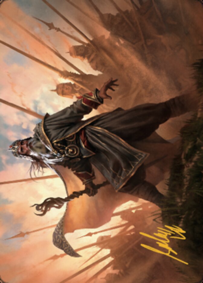 Hazezon, Shaper of Sand Art Card (Gold-Stamped Signature) [Dominaria United Art Series] | Lots Moore NSW