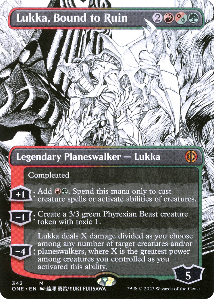 Lukka, Bound to Ruin (Borderless Manga) [Phyrexia: All Will Be One] | Lots Moore NSW