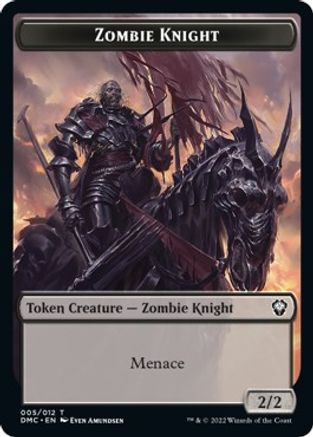 Zombie Knight // Warrior Double-sided Token [Dominaria United Commander Tokens] | Lots Moore NSW