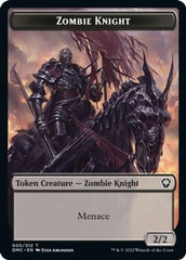 Zombie Knight // Knight Double-sided Token [Dominaria United Commander Tokens] | Lots Moore NSW