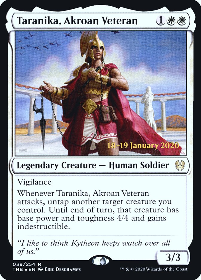 Taranika, Akroan Veteran [Theros Beyond Death Prerelease Promos] | Lots Moore NSW