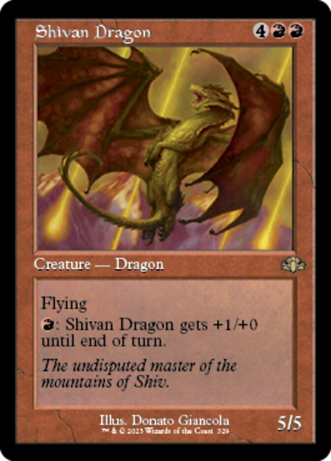 Shivan Dragon (Retro) [Dominaria Remastered] | Lots Moore NSW