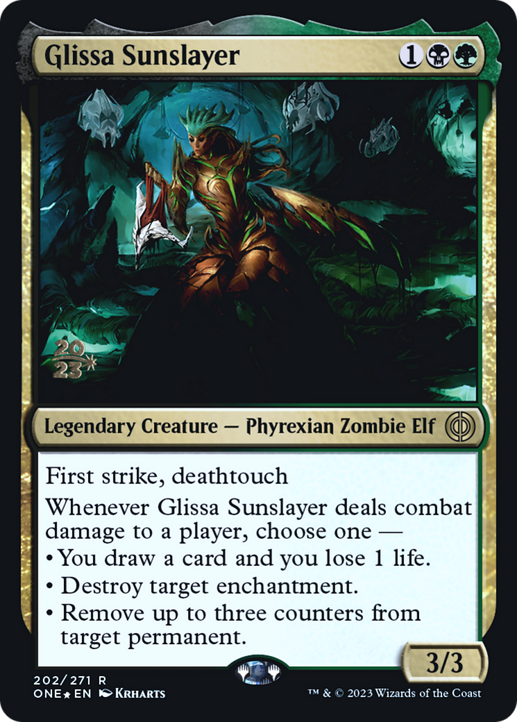 Glissa Sunslayer [Phyrexia: All Will Be One Prerelease Promos] | Lots Moore NSW