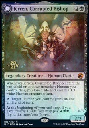 Jerren, Corrupted Bishop // Ormendahl, the Corrupted [Innistrad: Midnight Hunt Prerelease Promos] | Lots Moore NSW