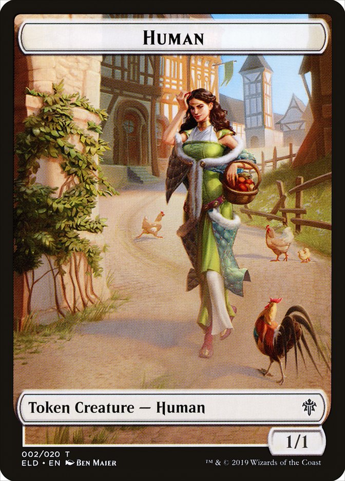 Human // Human Double-sided Token [Pioneer Challenger Decks 2022] | Lots Moore NSW