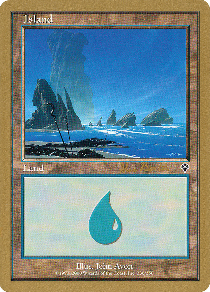 Island (ab336a) (Alex Borteh) [World Championship Decks 2001] | Lots Moore NSW