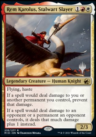 Rem Karolus, Stalwart Slayer (Promo Pack) [Innistrad: Midnight Hunt Promos] | Lots Moore NSW