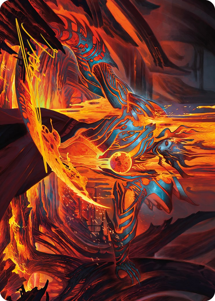 Free From Flesh Art Card (Gold-Stamped Signature) [Phyrexia: All Will Be One Art Series] | Lots Moore NSW