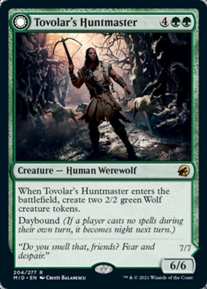 Tovolar's Huntmaster // Tovolar's Packleader [Innistrad: Midnight Hunt] | Lots Moore NSW
