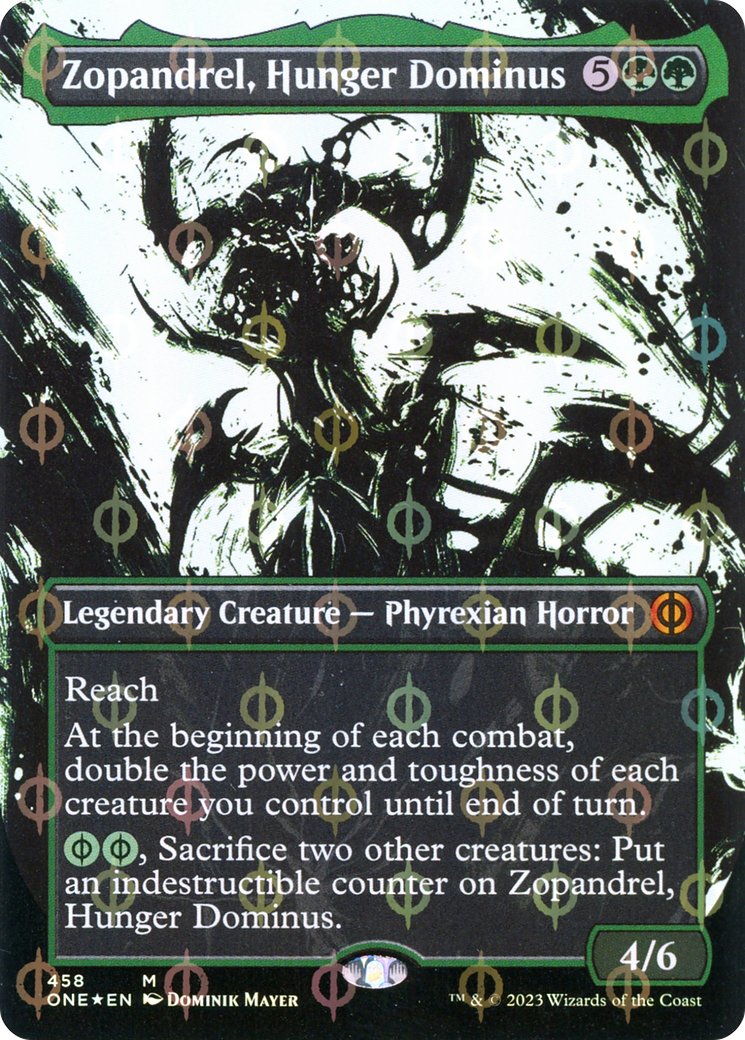 Zopandrel, Hunger Dominus (Borderless Ichor Step-and-Compleat Foil) [Phyrexia: All Will Be One] | Lots Moore NSW