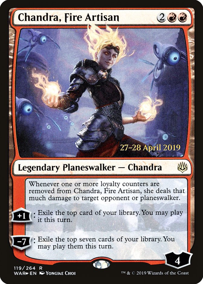 Chandra, Fire Artisan  [War of the Spark Prerelease Promos] | Lots Moore NSW