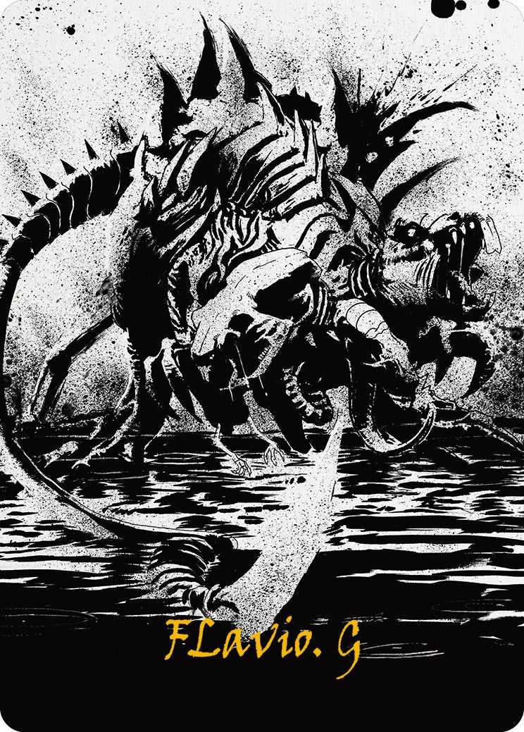 Karumonix, the Rat King Art Card (Gold-Stamped Signature) [Phyrexia: All Will Be One Art Series] | Lots Moore NSW
