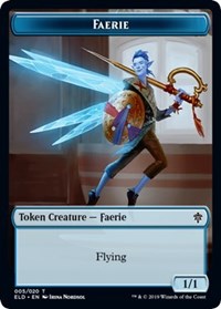 Faerie // Food (15) Double-sided Token [Throne of Eldraine Tokens] | Lots Moore NSW