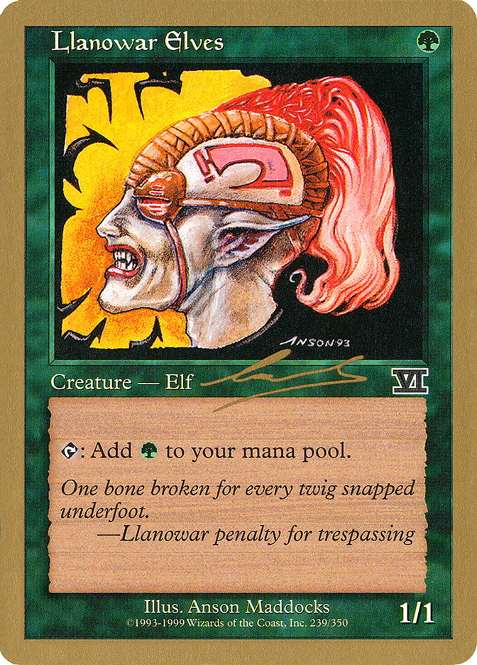Llanowar Elves (Nicolas Labarre) [World Championship Decks 2000] | Lots Moore NSW