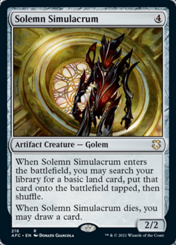 Solemn Simulacrum [Dungeons & Dragons: Adventures in the Forgotten Realms Commander] | Lots Moore NSW