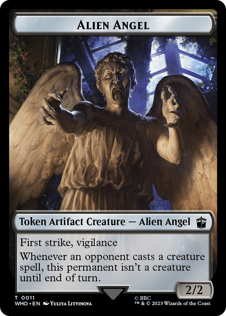 Alien Angel // Food (0025) Double-Sided Token [Doctor Who Tokens] | Lots Moore NSW