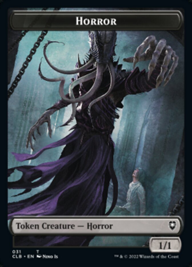 Horror // Eldrazi Horror Double-sided Token [Commander Legends: Battle for Baldur's Gate Tokens] | Lots Moore NSW