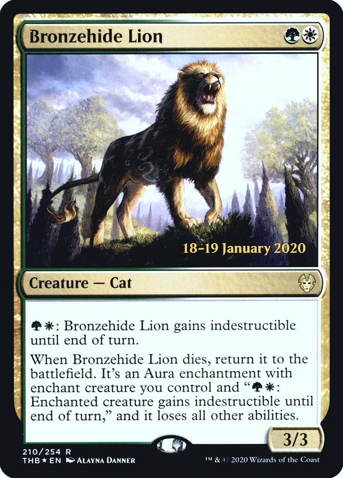 Bronzehide Lion [Theros Beyond Death Prerelease Promos] | Lots Moore NSW