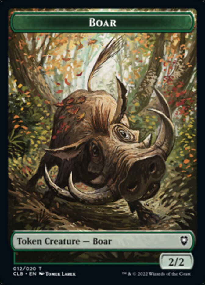 Treasure // Boar Double-sided Token [Commander Legends: Battle for Baldur's Gate Tokens] | Lots Moore NSW