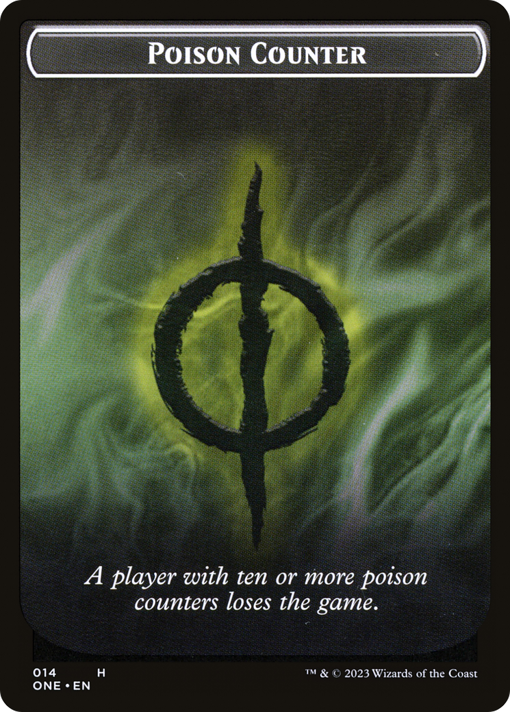 Poison Counter // Beast Double-Sided Token [Phyrexia: All Will Be One Commander Tokens] | Lots Moore NSW