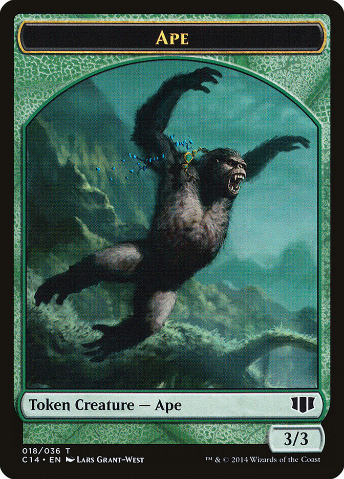 Ape // Zombie (011/036) Double-sided Token [Commander 2014 Tokens] | Lots Moore NSW