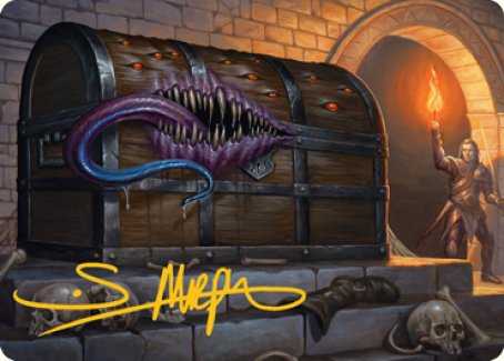 Mimic Art Card (Gold-Stamped Signature) [Dungeons & Dragons: Adventures in the Forgotten Realms Art Series] | Lots Moore NSW