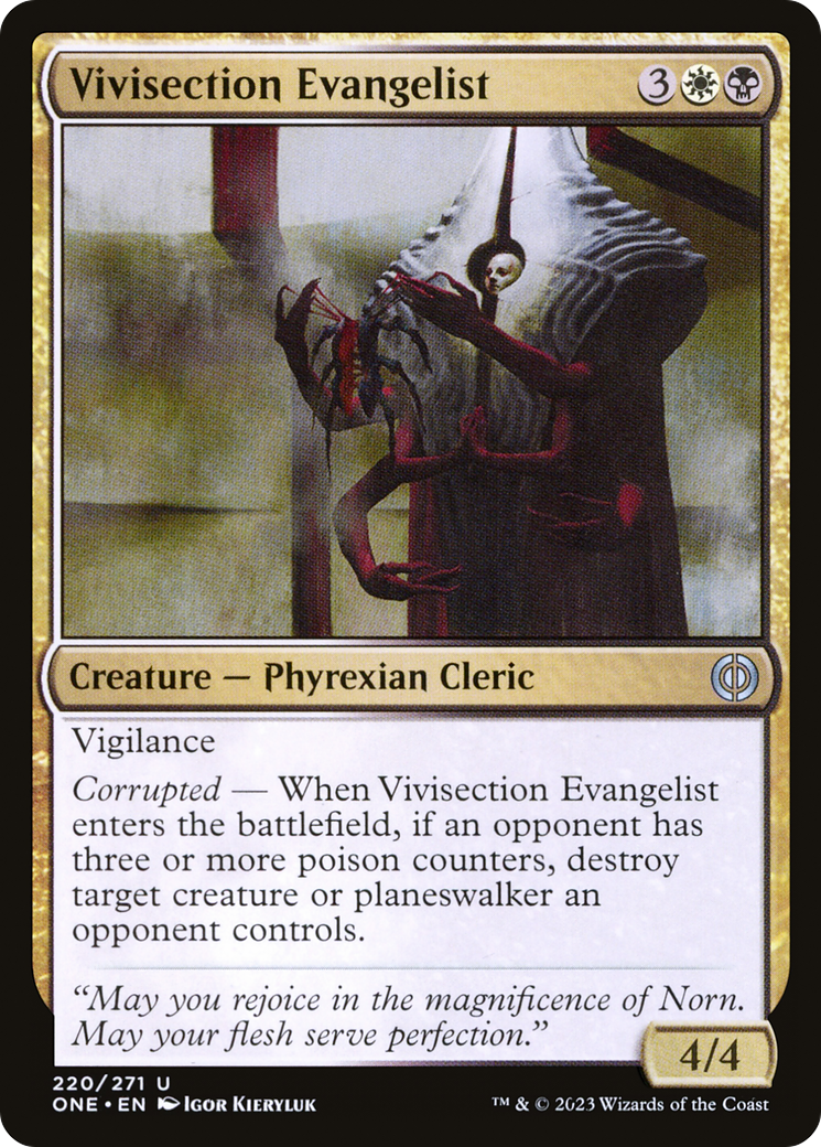 Vivisection Evangelist [Phyrexia: All Will Be One] | Lots Moore NSW