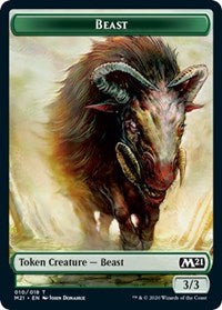 Beast // Treasure Double-sided Token [Core Set 2021 Tokens] | Lots Moore NSW