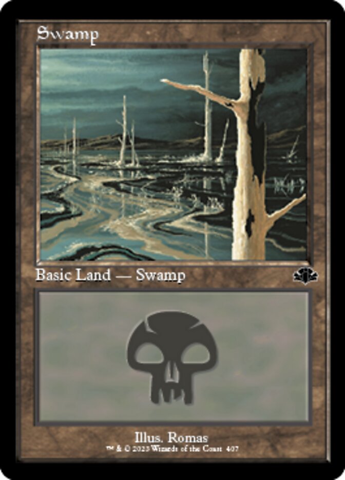 Swamp (407) (Retro) [Dominaria Remastered] | Lots Moore NSW