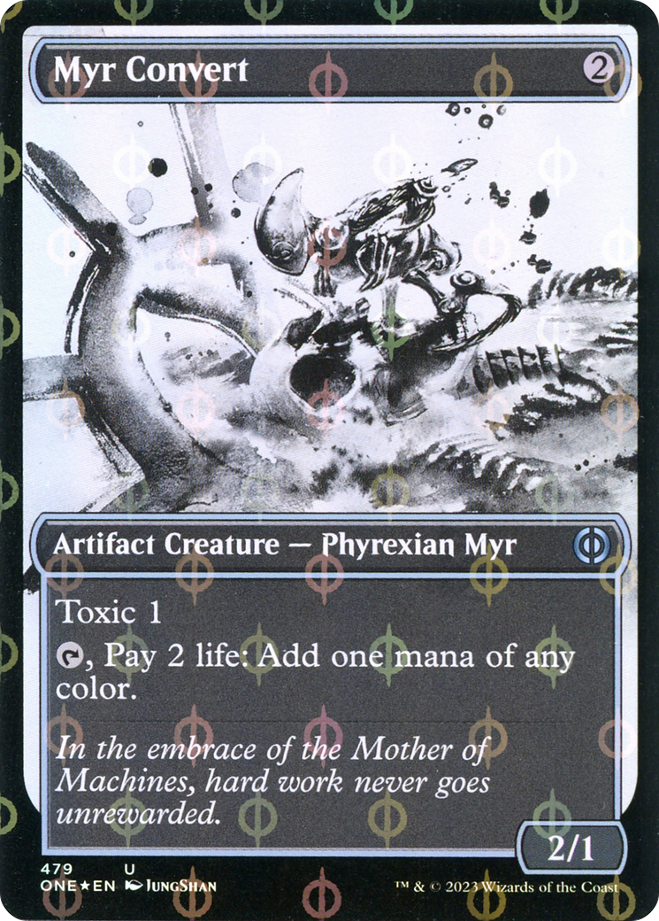 Myr Convert (Showcase Ichor Step-and-Compleat Foil) [Phyrexia: All Will Be One] | Lots Moore NSW