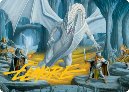 Cave of the Frost Dragon Art Card (Gold-Stamped Signature) [Dungeons & Dragons: Adventures in the Forgotten Realms Art Series] | Lots Moore NSW