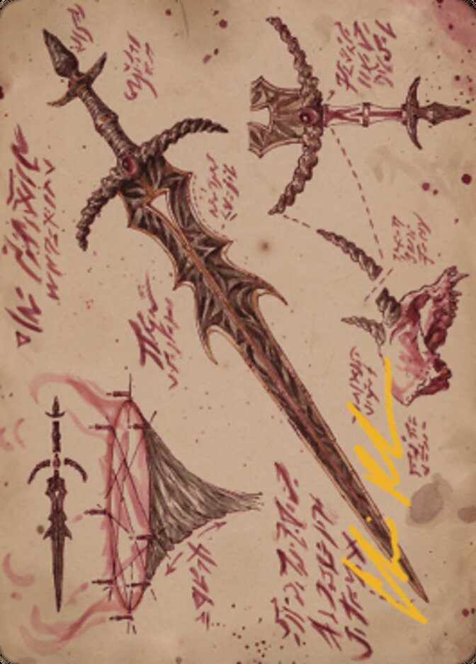 Blackblade Reforged Art Card (Gold-Stamped Signature) [The Brothers' War Art Series] | Lots Moore NSW