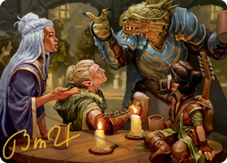 You Meet in a Tavern Art Card (Gold-Stamped Signature) [Dungeons & Dragons: Adventures in the Forgotten Realms Art Series] | Lots Moore NSW