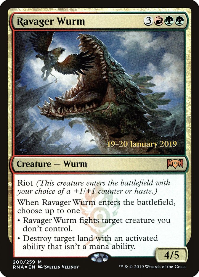 Ravager Wurm [Ravnica Allegiance Prerelease Promos] | Lots Moore NSW