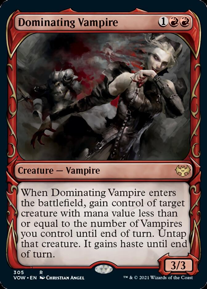 Dominating Vampire (Showcase Fang Frame) [Innistrad: Crimson Vow] | Lots Moore NSW