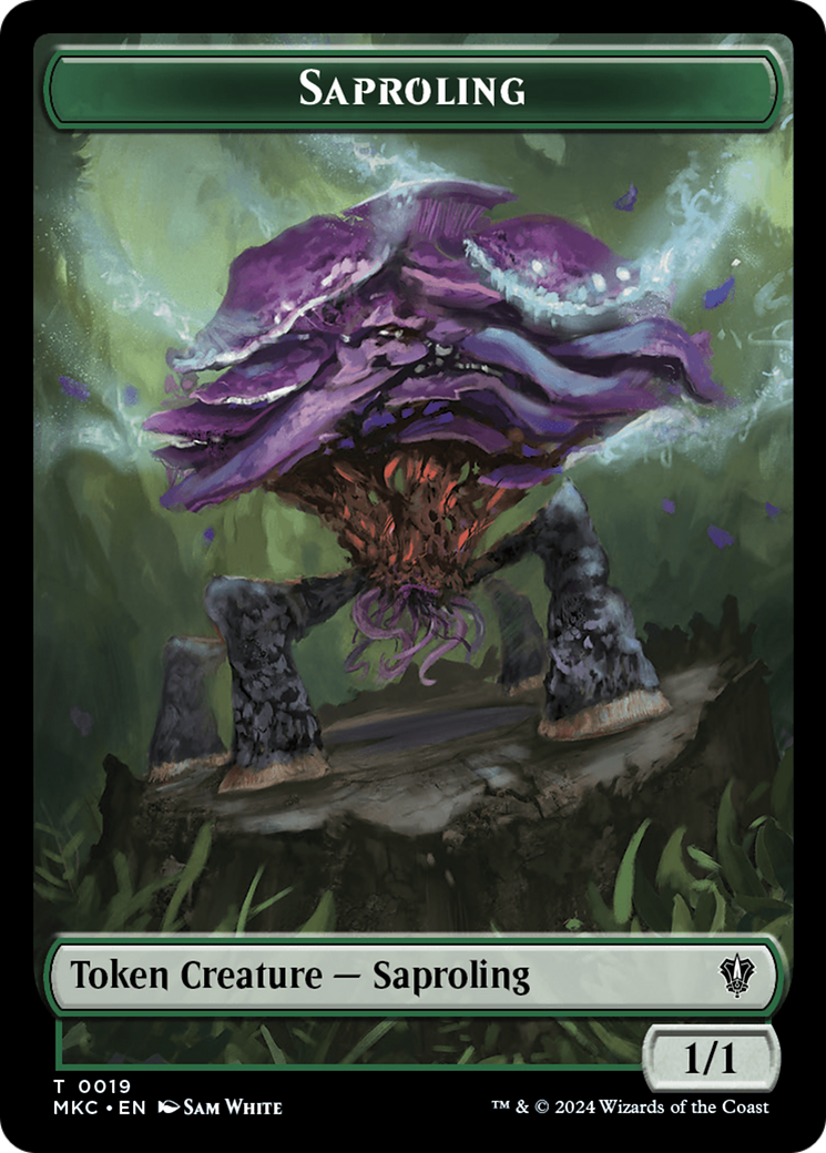 Saproling // Morph Double-Sided Token [Murders at Karlov Manor Commander Tokens] | Lots Moore NSW